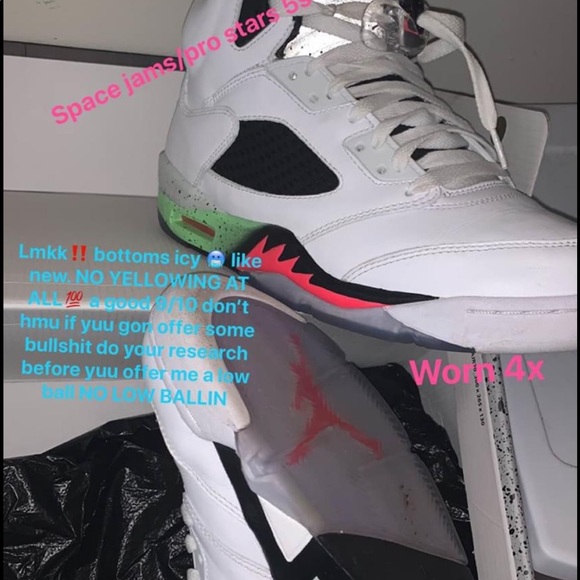 $$PRICE IS NEGOTIABLE$$JORDAN 5 PRO STARS/SPACEJAM